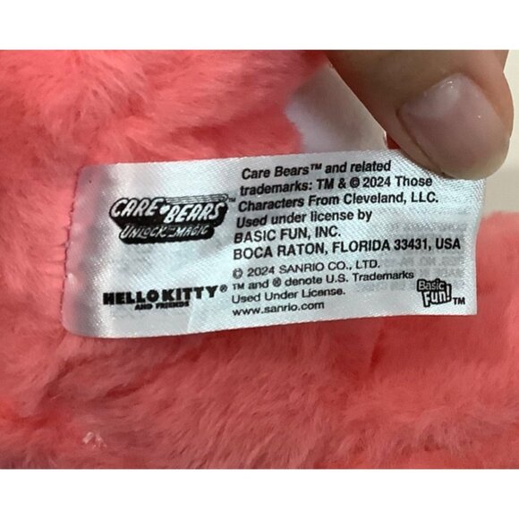 Care Bears X Sanrio Hello Kitty Cinnamoroll x Love-A-Lot Bunny Plush Toy 10" - Picture 4 of 6